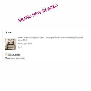 Wood Vanity Table - Still in box